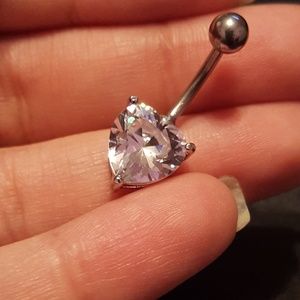 Heart shape belly ring